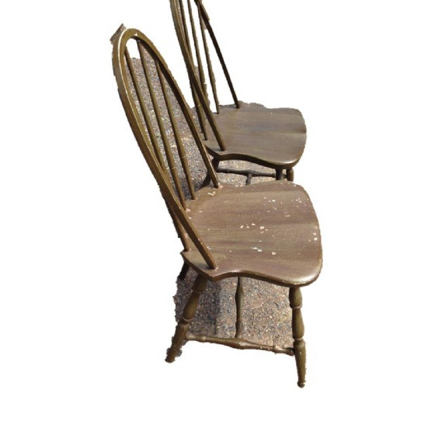 Vintage Windsor Hoop Back Farmhouse Spindle Chairs AptDeco