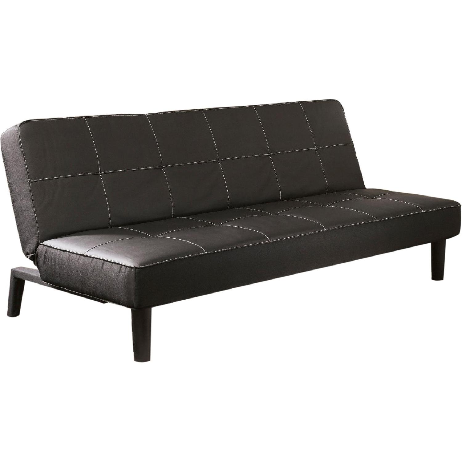 Jennifer Convertibles Quilted Leather Sofa Bed AptDeco