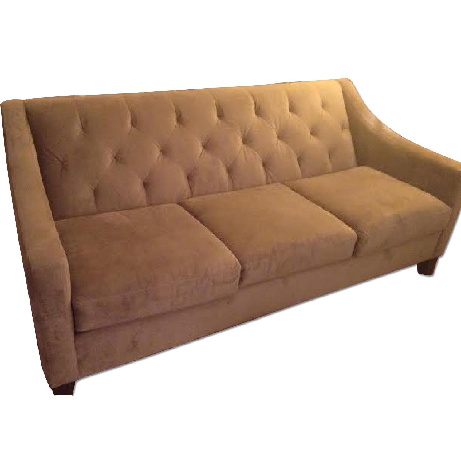 Macy's Chloe Velvet Tufted Sofa in Granite AptDeco
