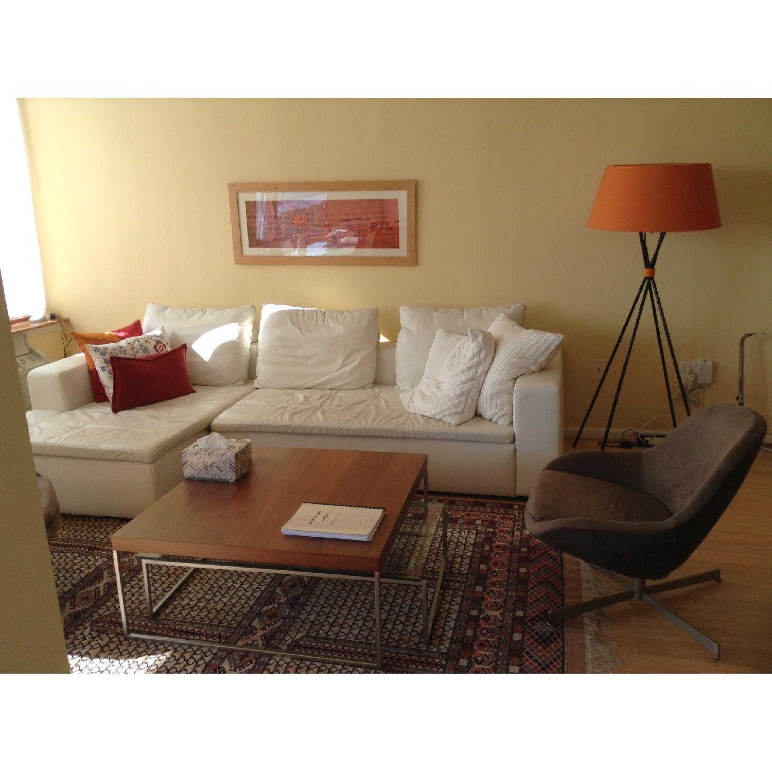 BoConsept White Leather Sofa - image-1