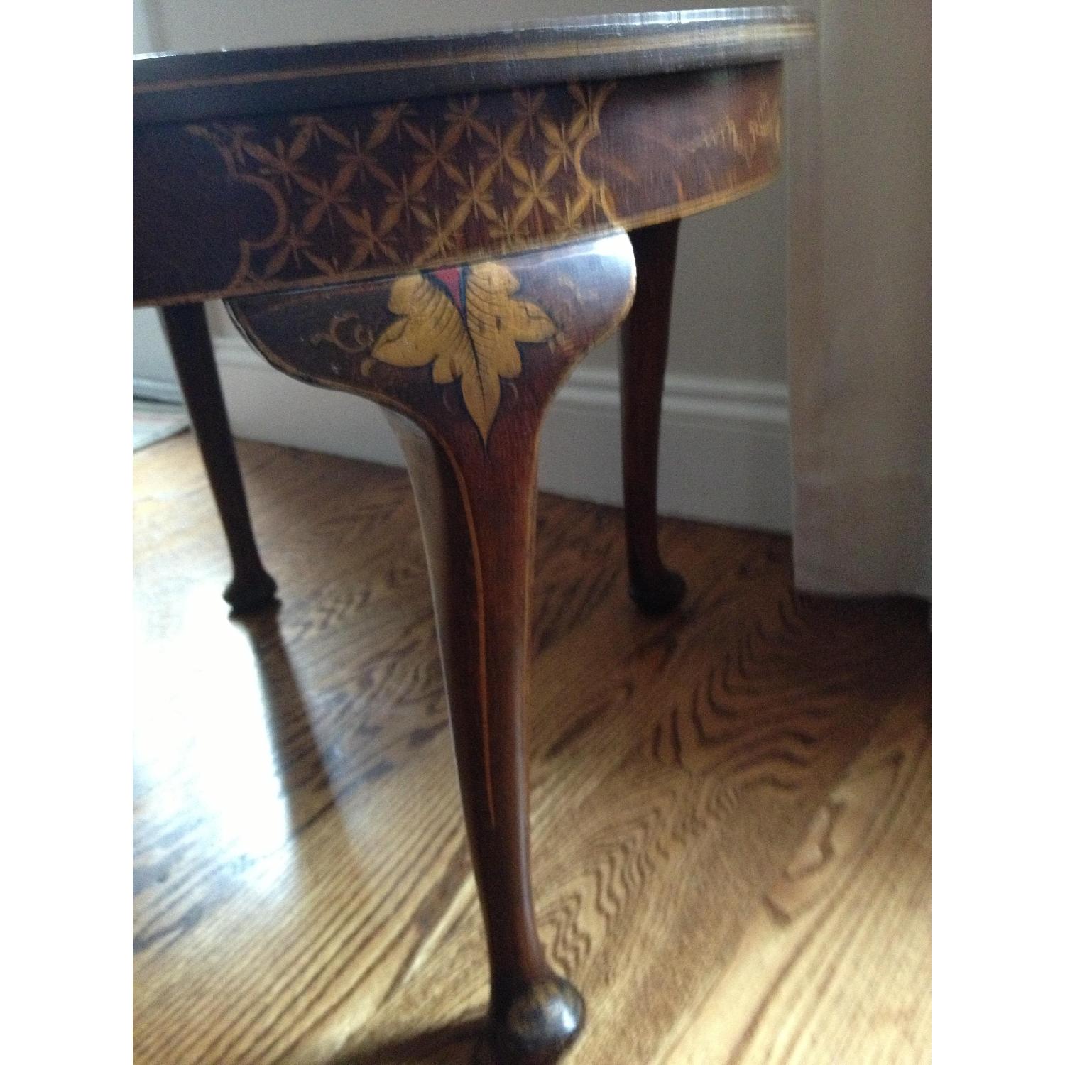 Vintage Chinoiserie Asian Hand Painted Low Table - image-3