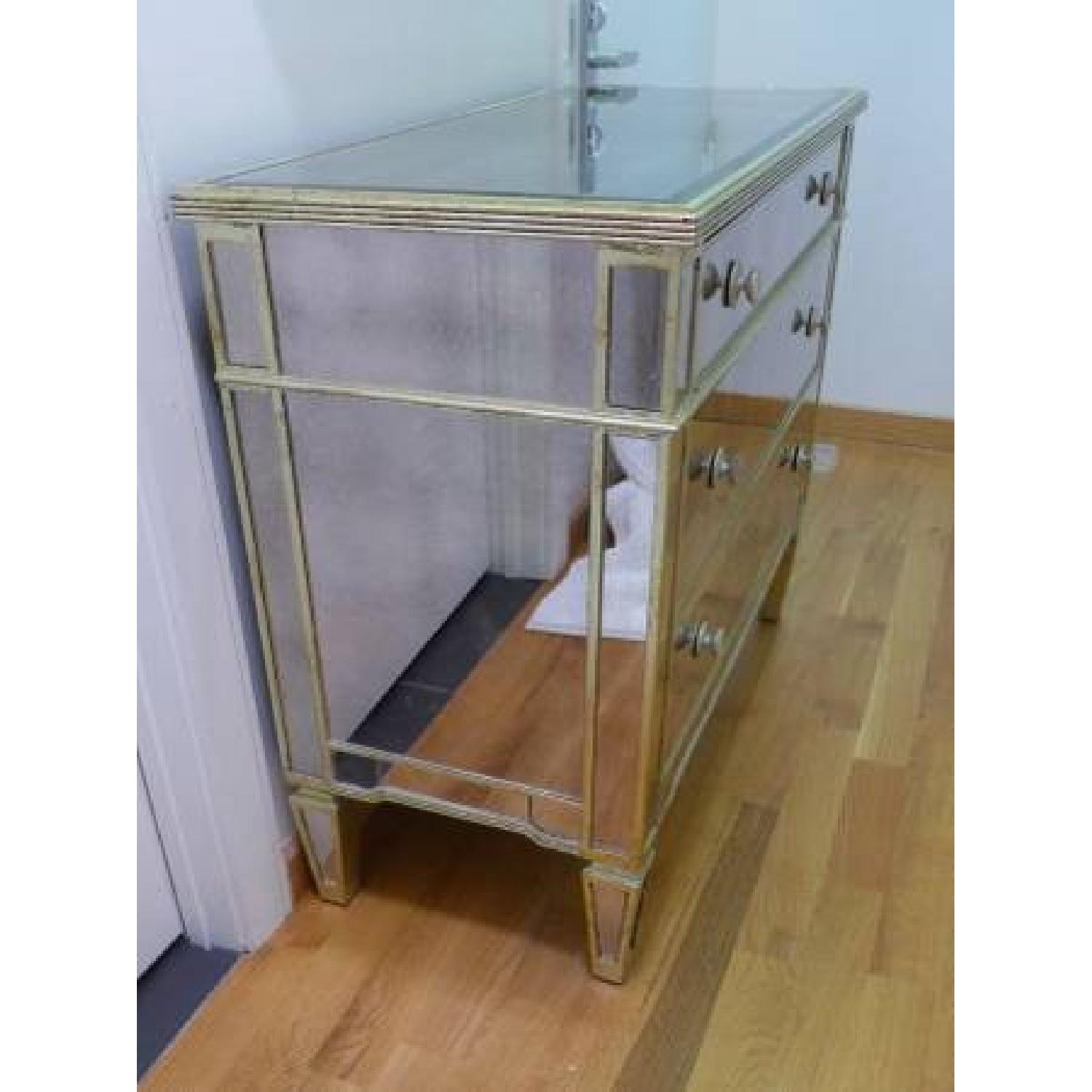 Z Gallerie Mirrored 3 Drawer Dresser AptDeco