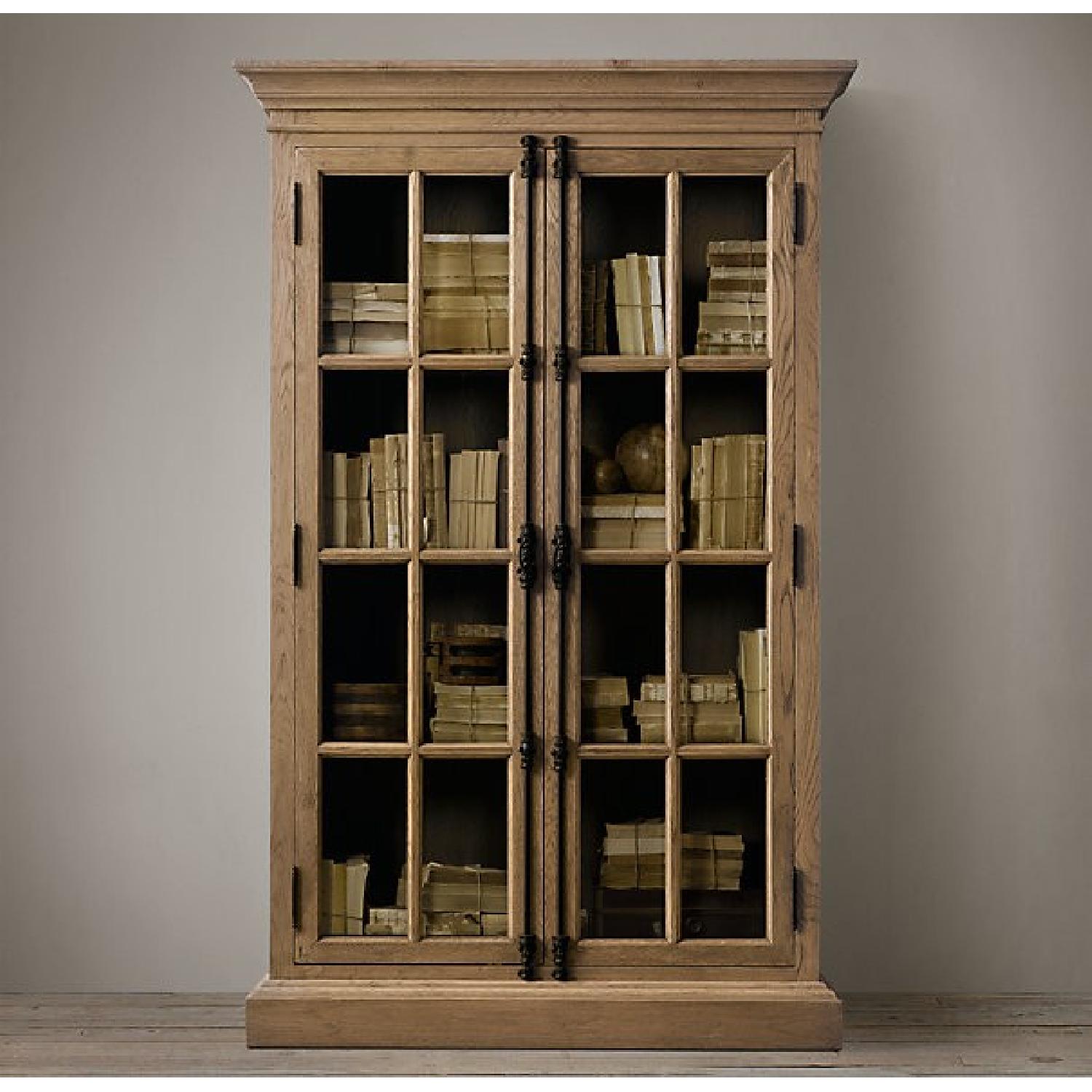 Restoration Hardware French Glass Door Bookcase - image-1