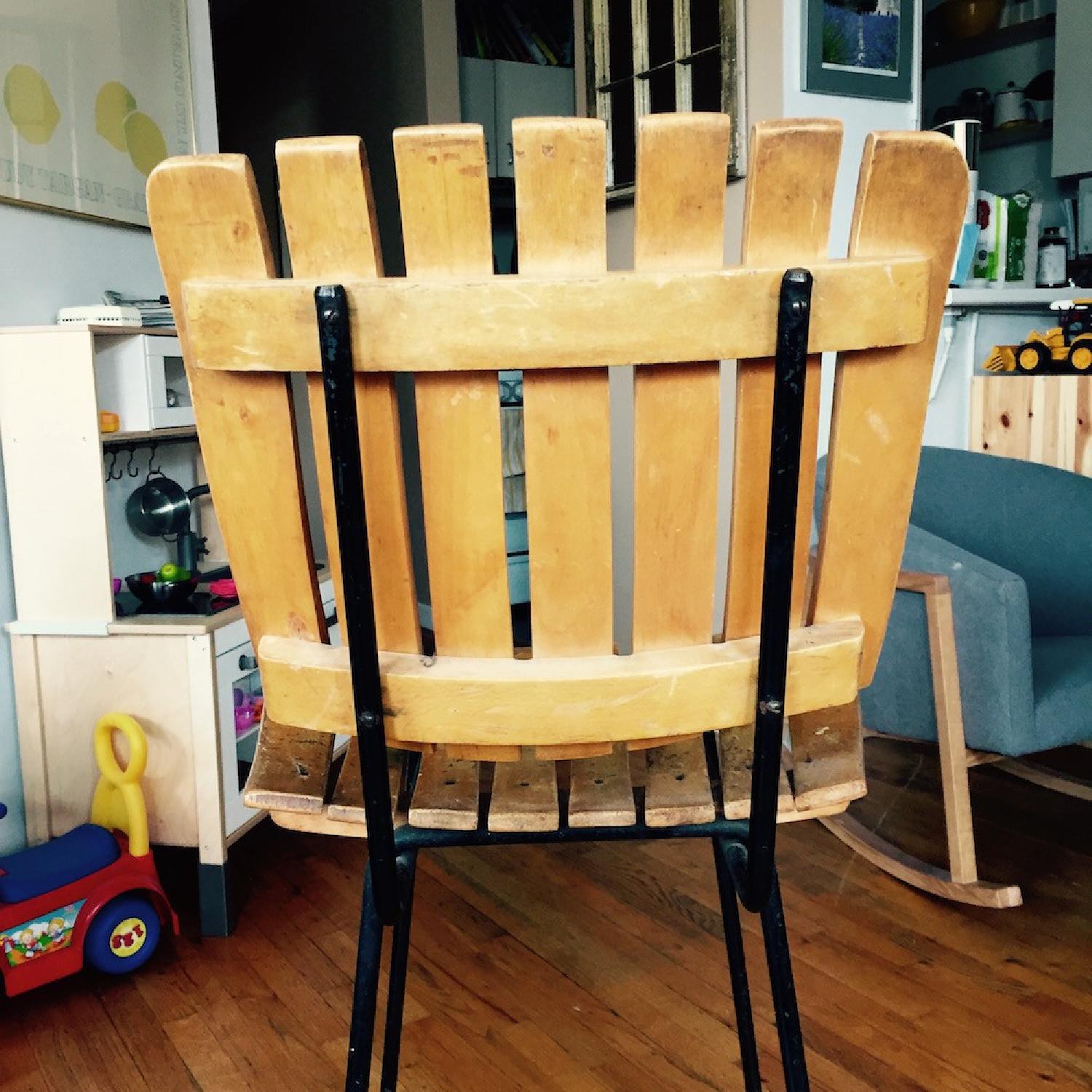 Arthur Umanoff Mid Century Wood Slat Bar Stools - Pair - image-4