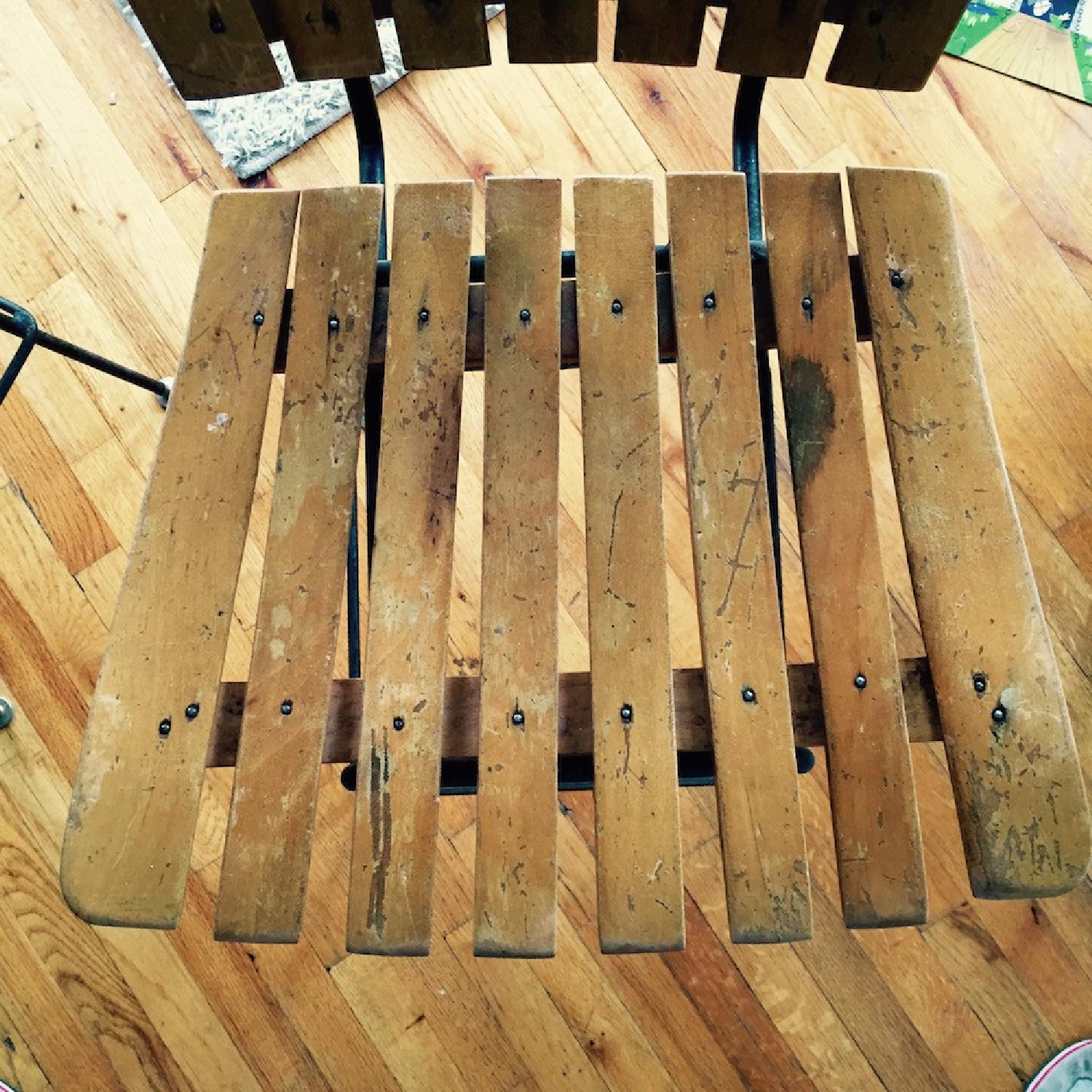 Arthur Umanoff Mid Century Wood Slat Bar Stools - Pair - image-5