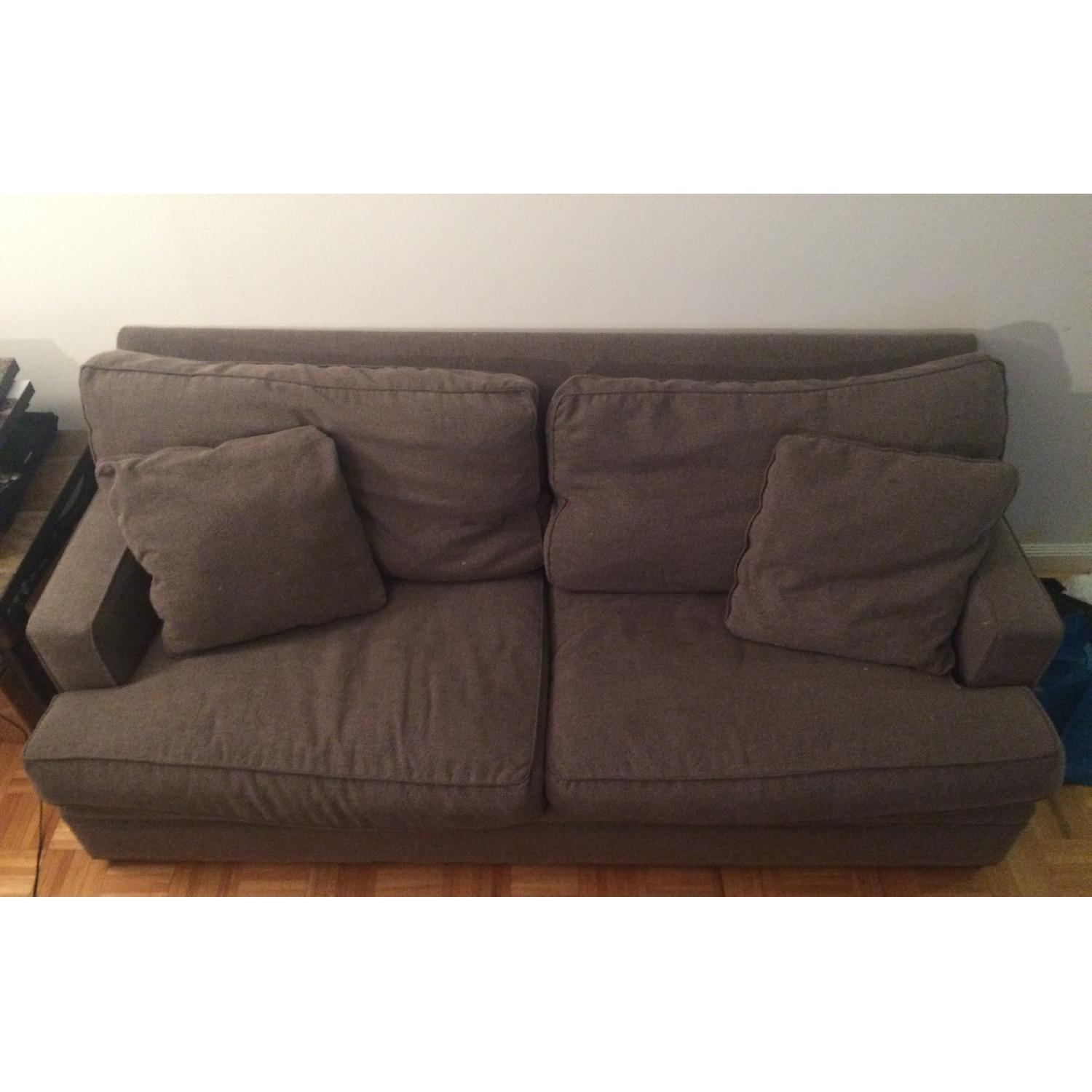 Crate & Barrel Tweed Sofa AptDeco