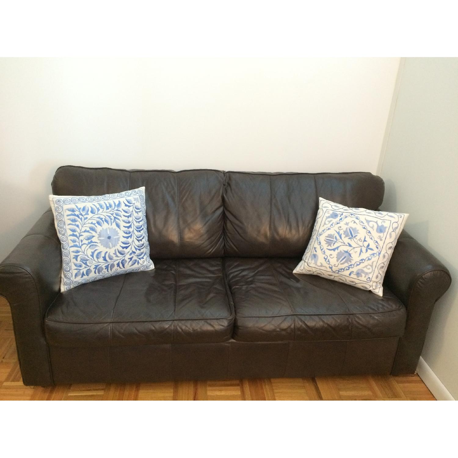 JC Penney Leather Sofa - image-1