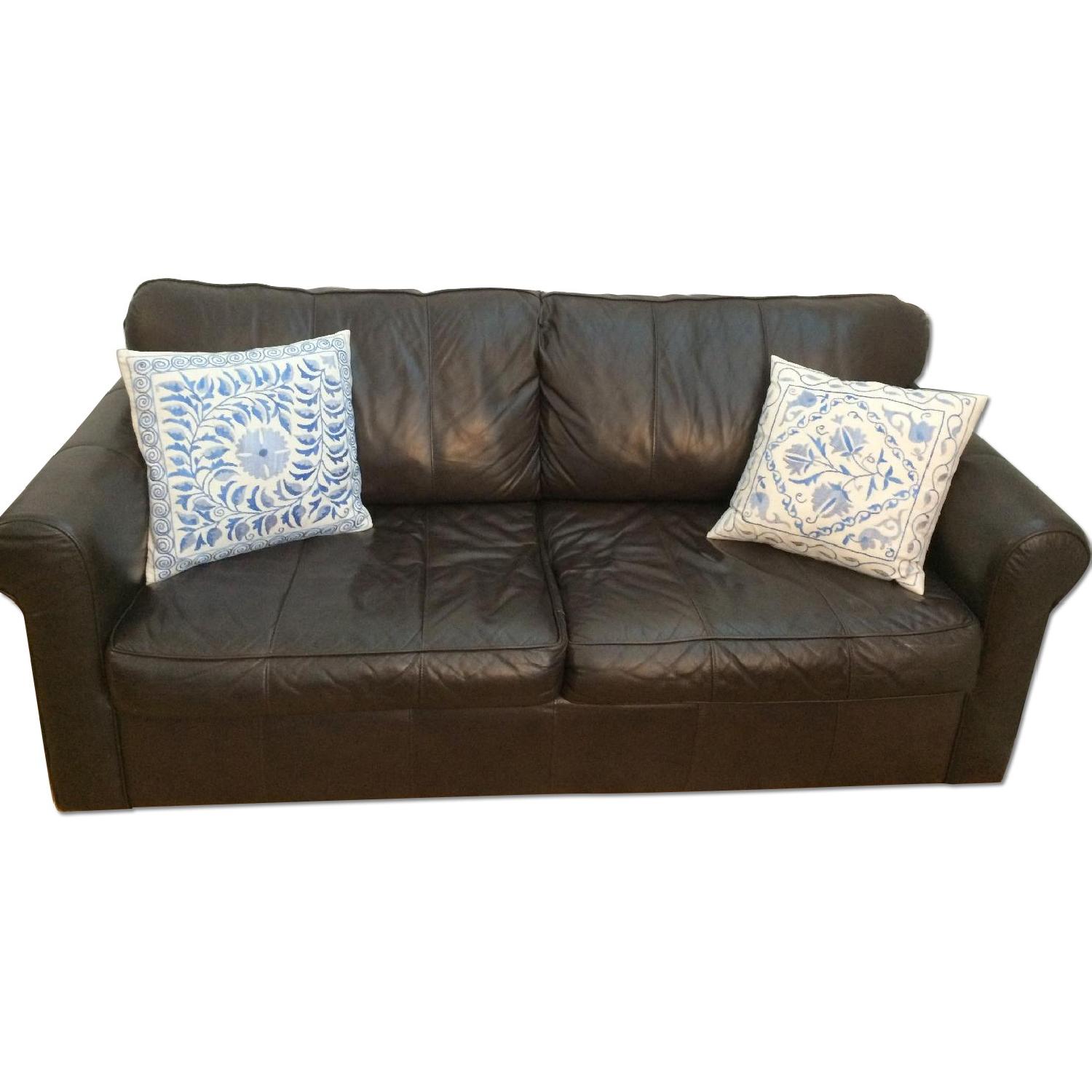 JC Penney Leather Sofa - image-0
