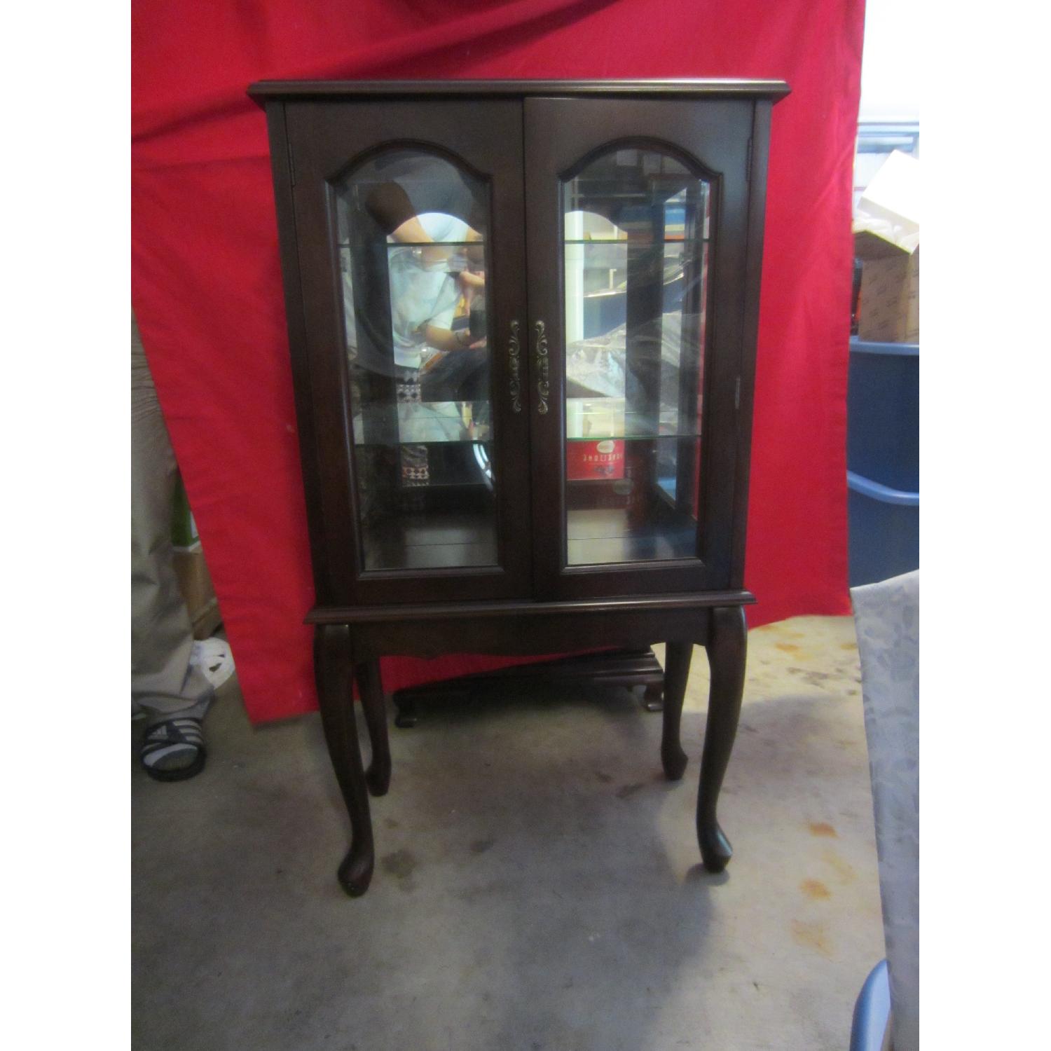 Small Wood/Glass Showcase - image-1