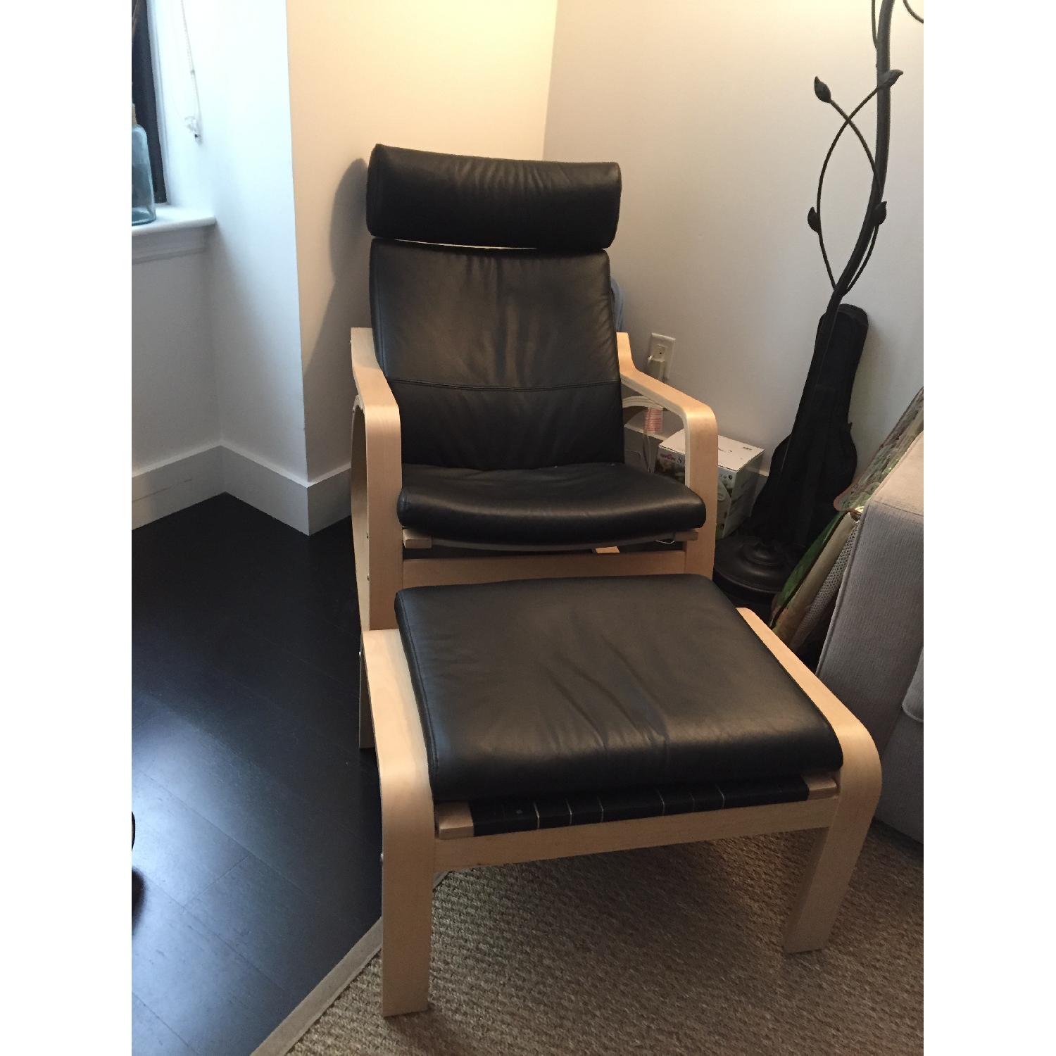Ikea Paong Rocking Chair w/ Footstool - image-3