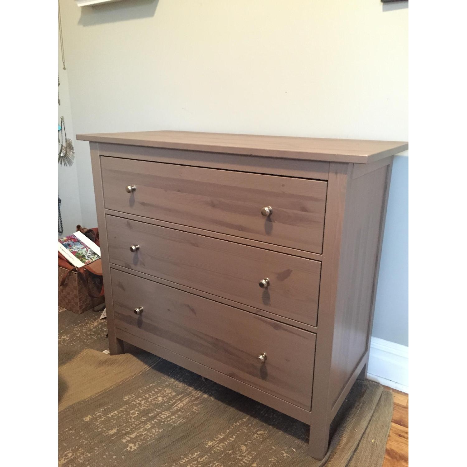 Ikea Grey-Brown 3 Drawer Dresser - image-3
