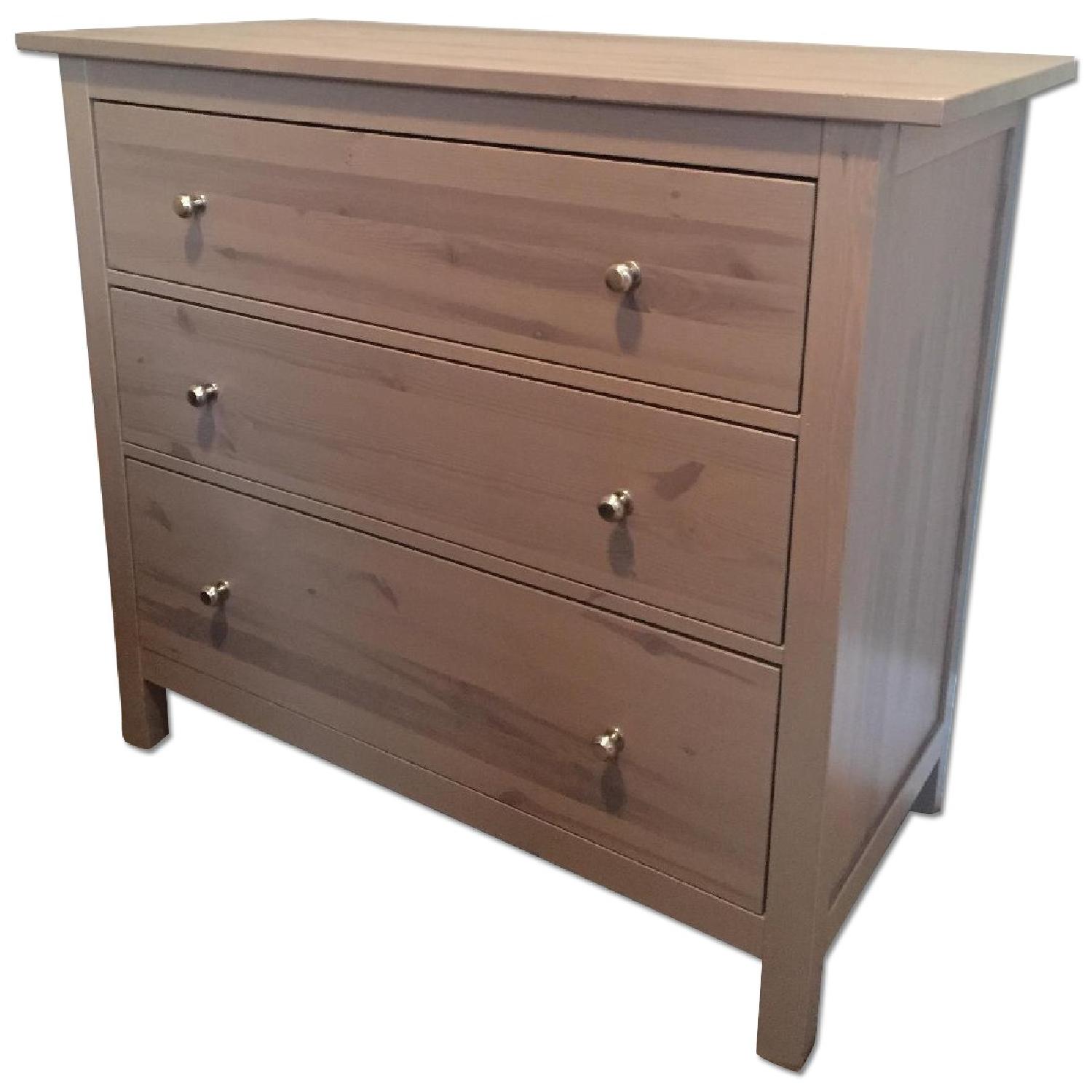 Ikea Grey-Brown 3 Drawer Dresser - image-0