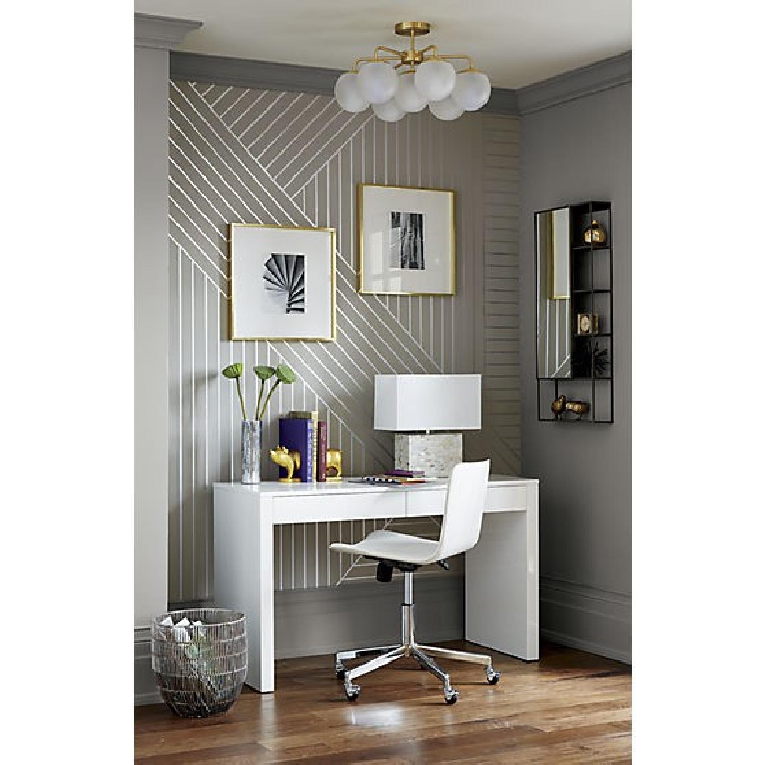 CB2 Runway White Lacquer Desk - image-5