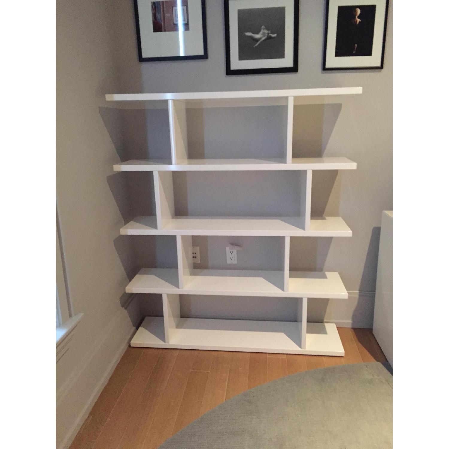 CB2 White Bookcase - image-1