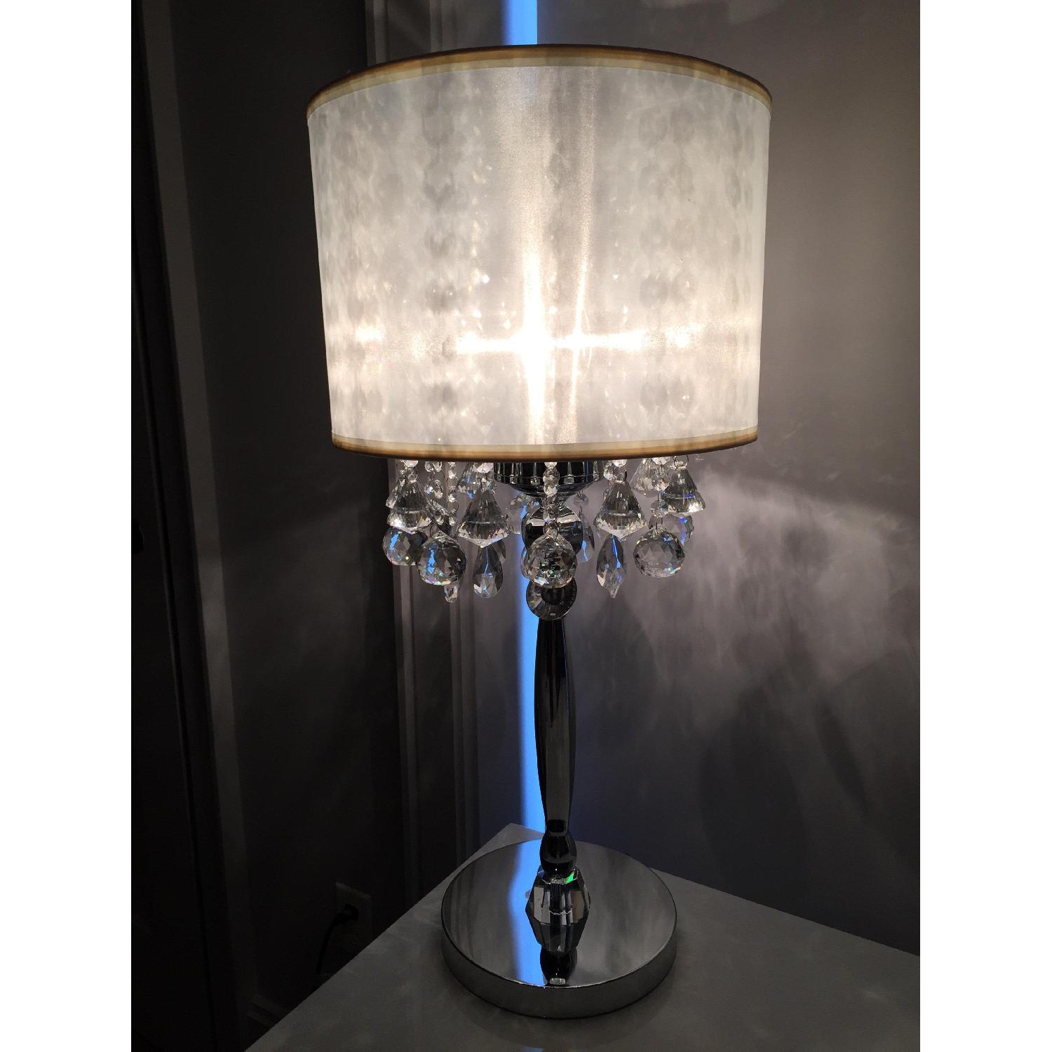 Hanging Crystals Chandelier Table Lamp - image-1