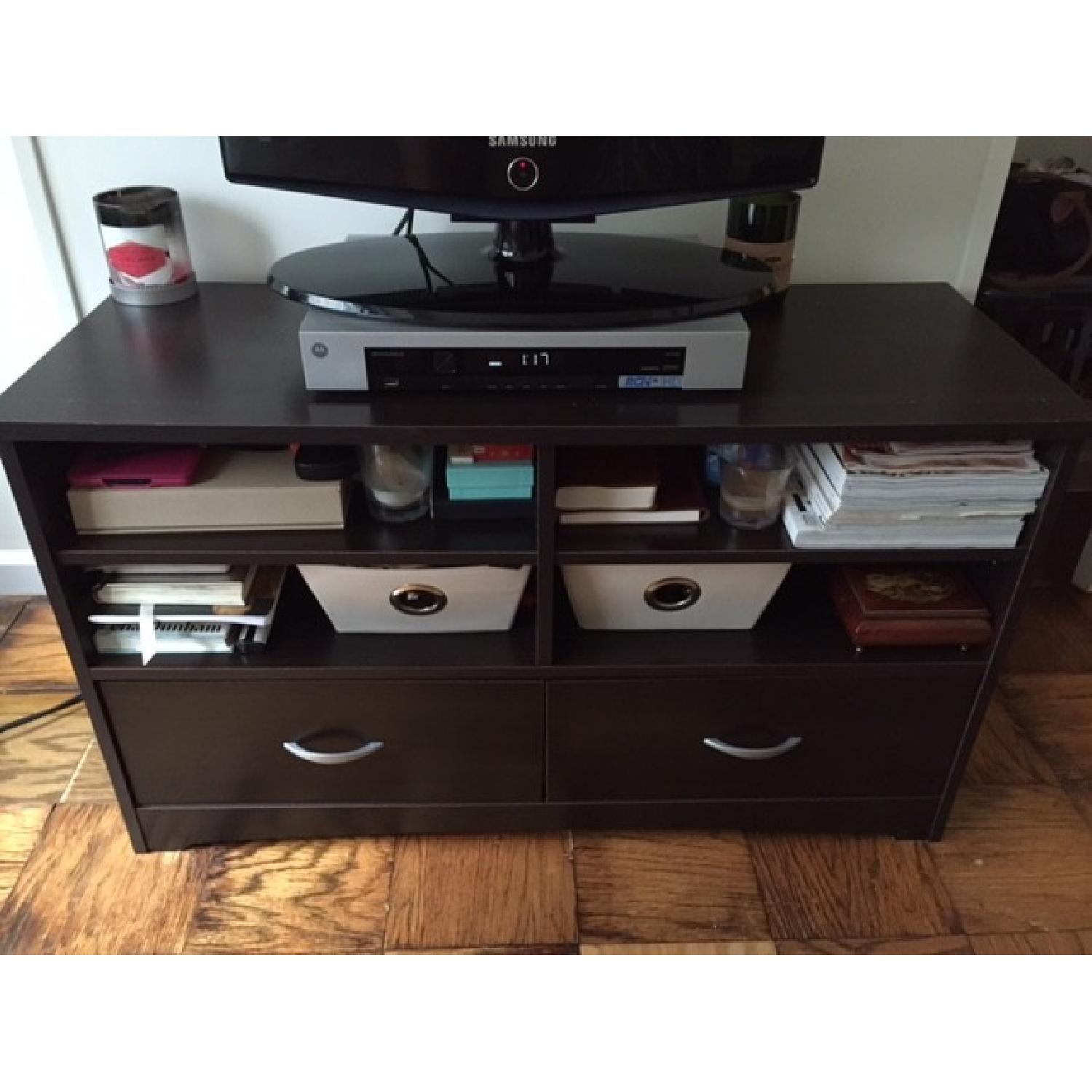 Ikea Dark Wood TV Stand - image-1