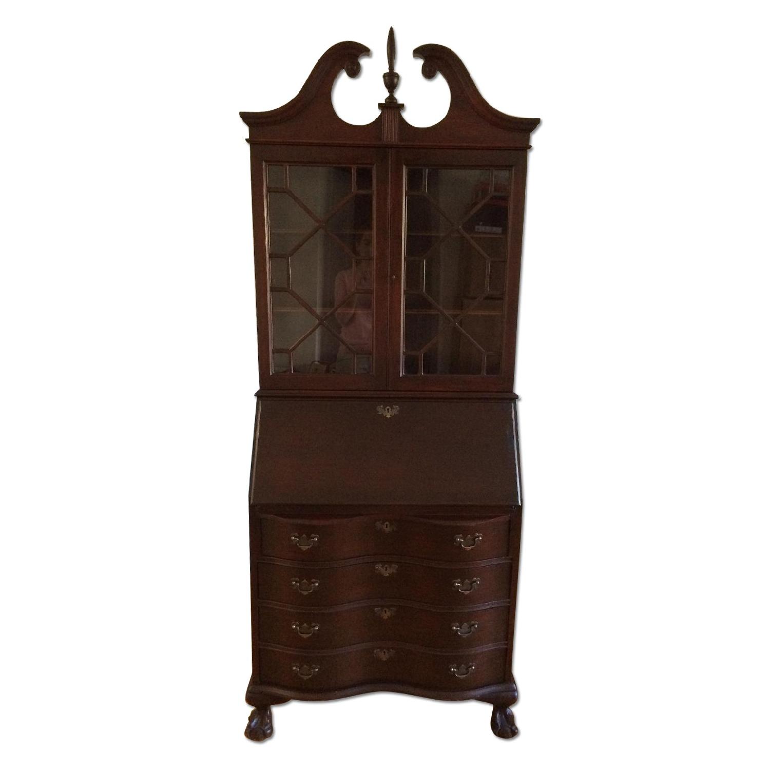 Macy's Antique Mahogany Secretary Desk AptDeco