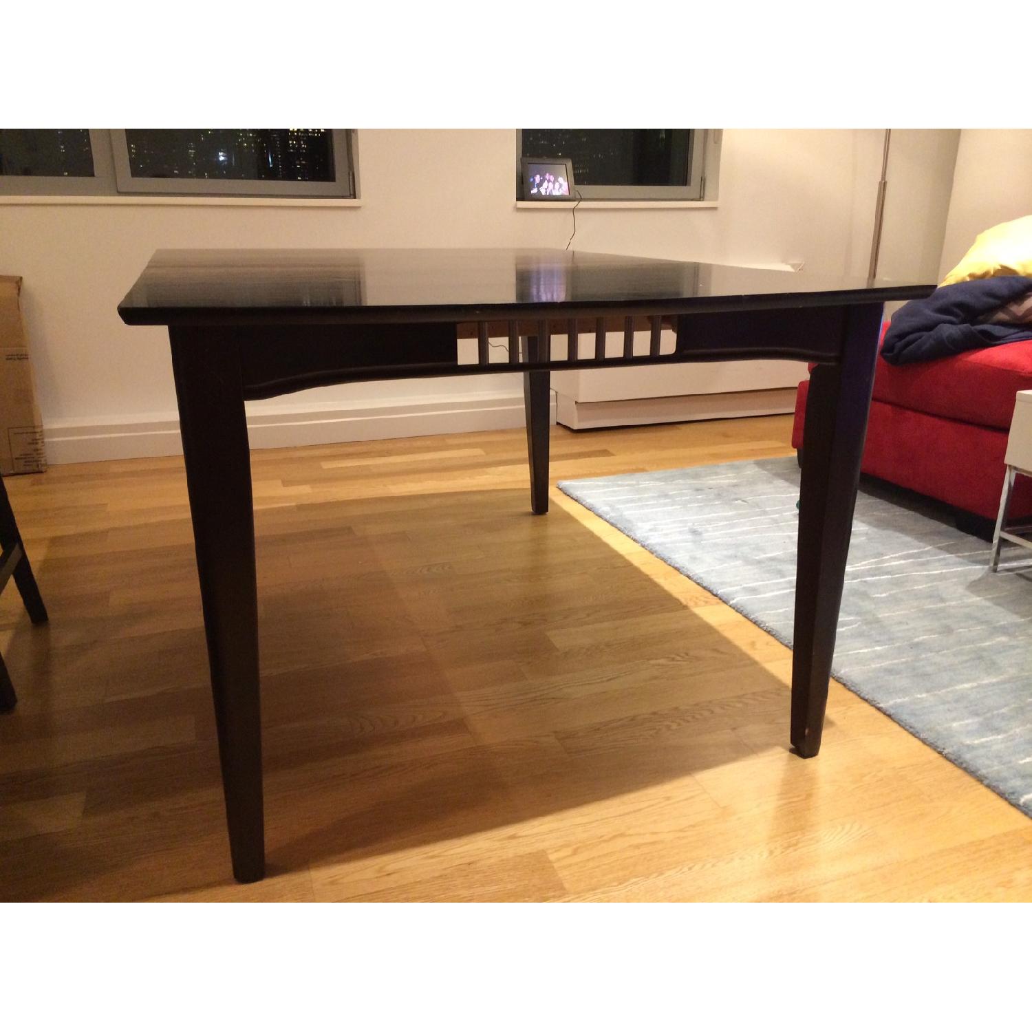 Extendable Dark Brown Dining Table - image-1