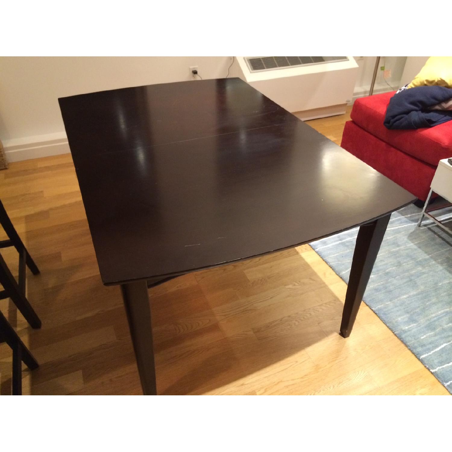 Extendable Dark Brown Dining Table - image-2