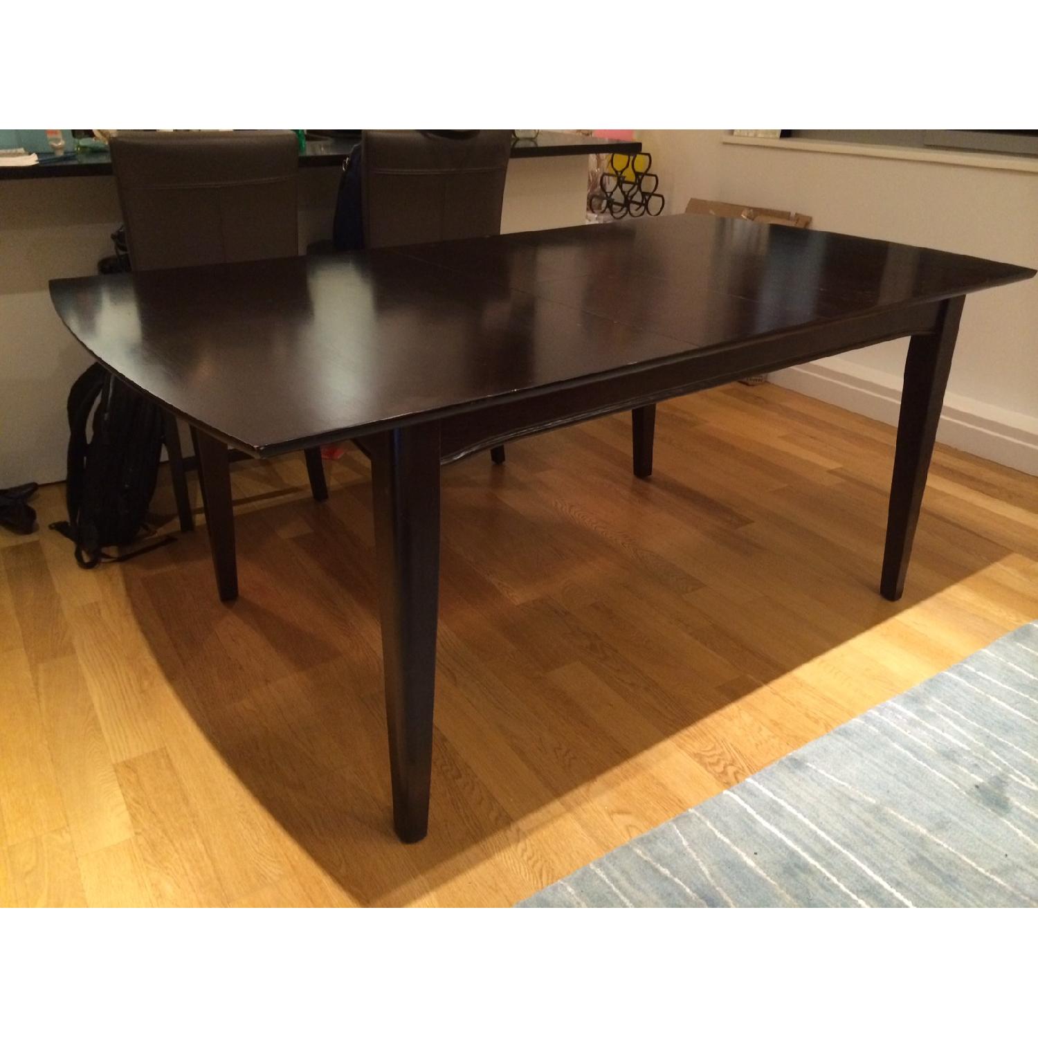 Extendable Dark Brown Dining Table - image-6