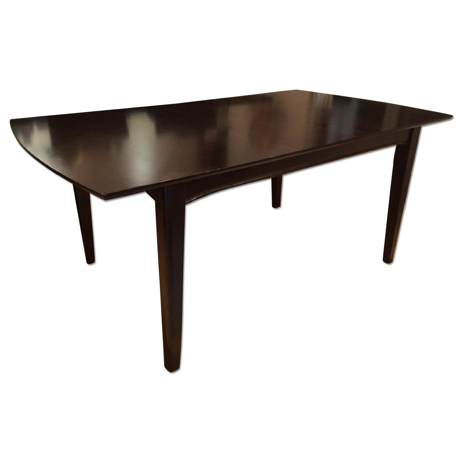 Extendable Dark Brown Dining Table - image-0