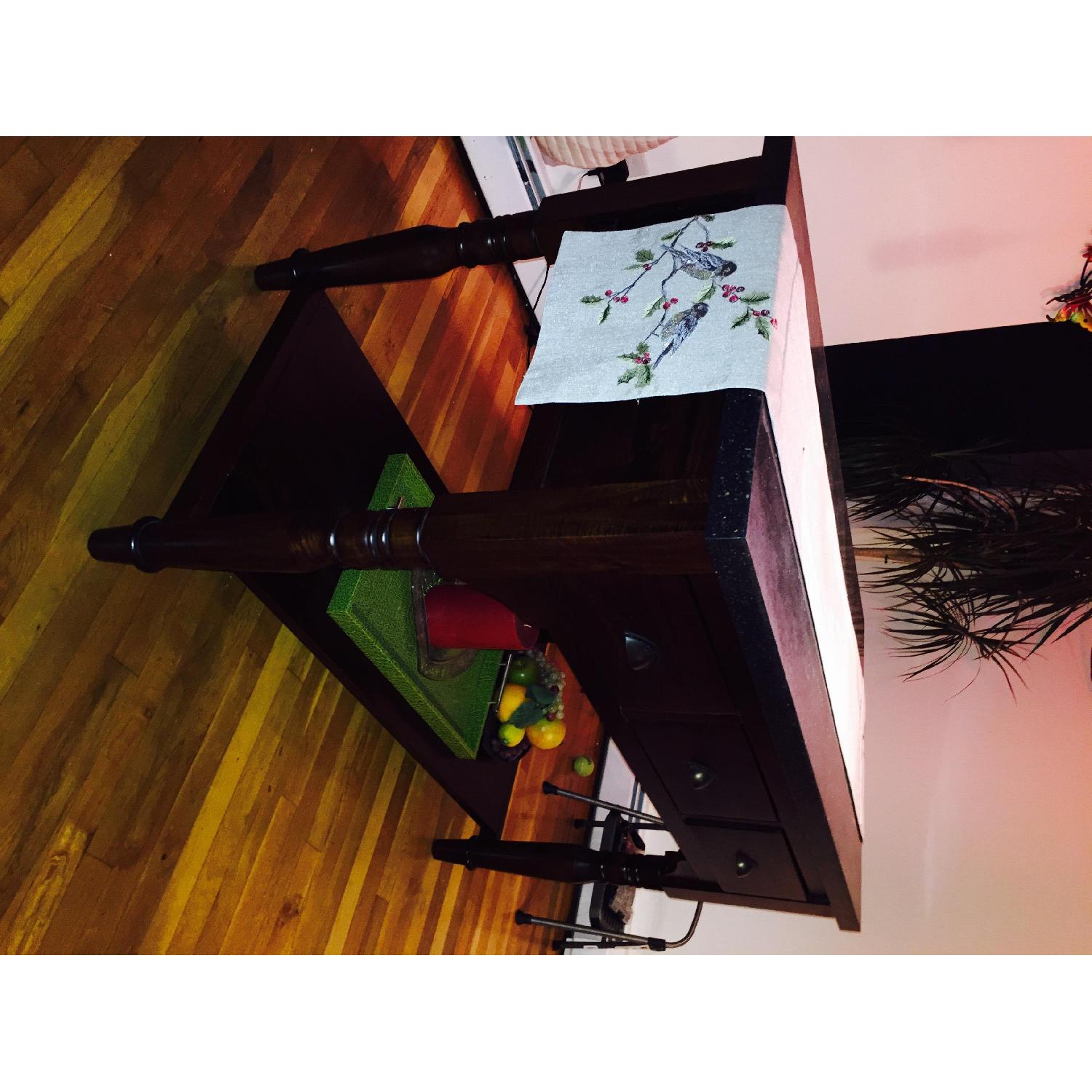 Crate & Barrel Stone Top Table - image-4