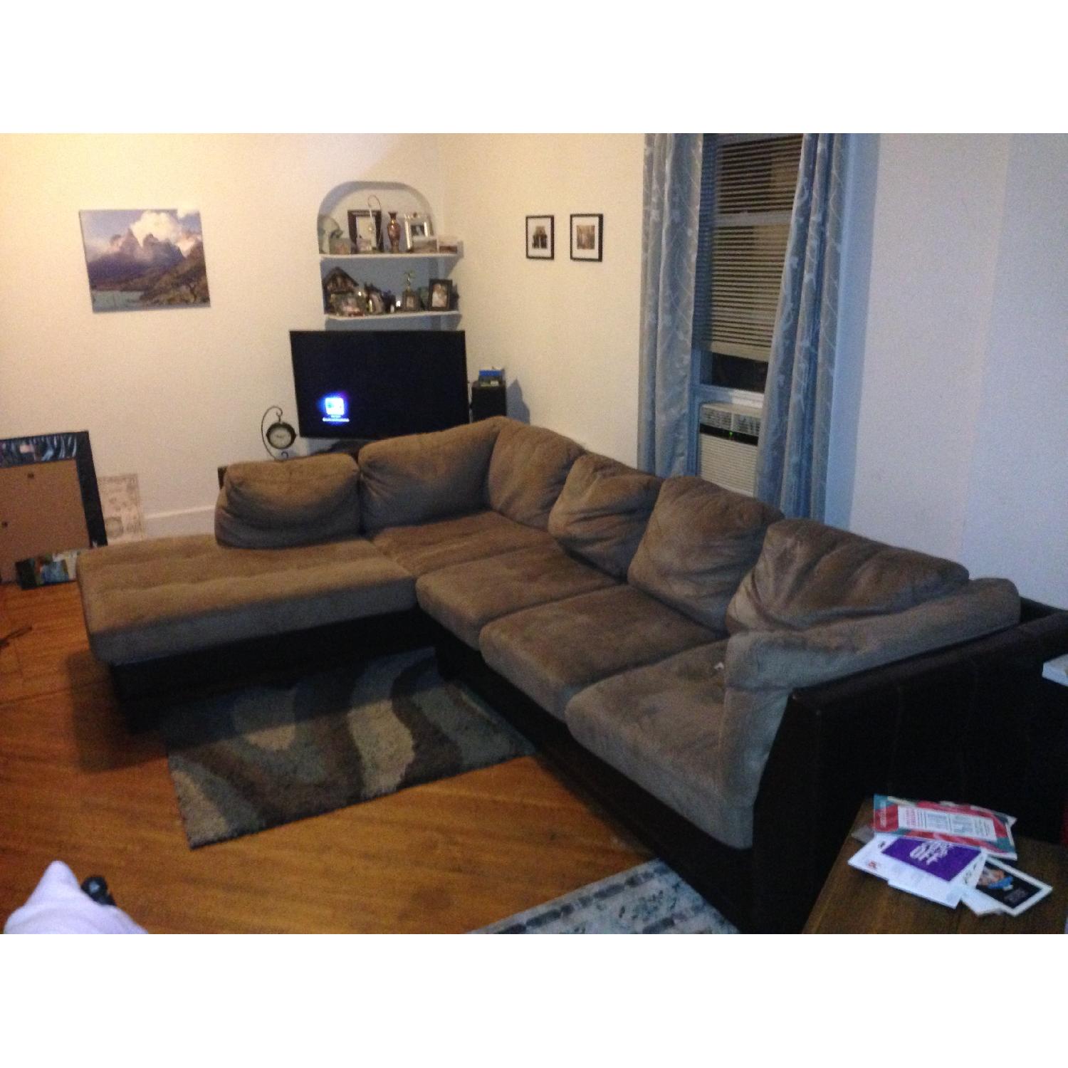 Microfiber 2 Piece Sectional - image-1