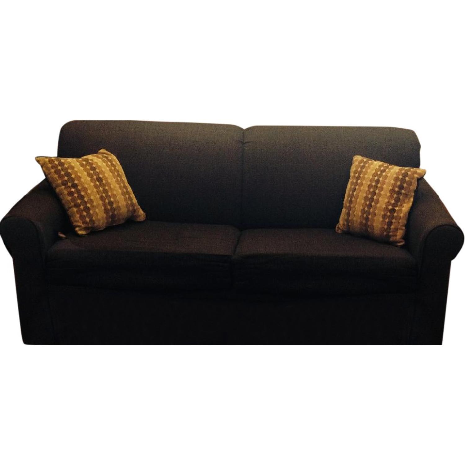 Raymour & Flanigan Olive Loveseat - image-0