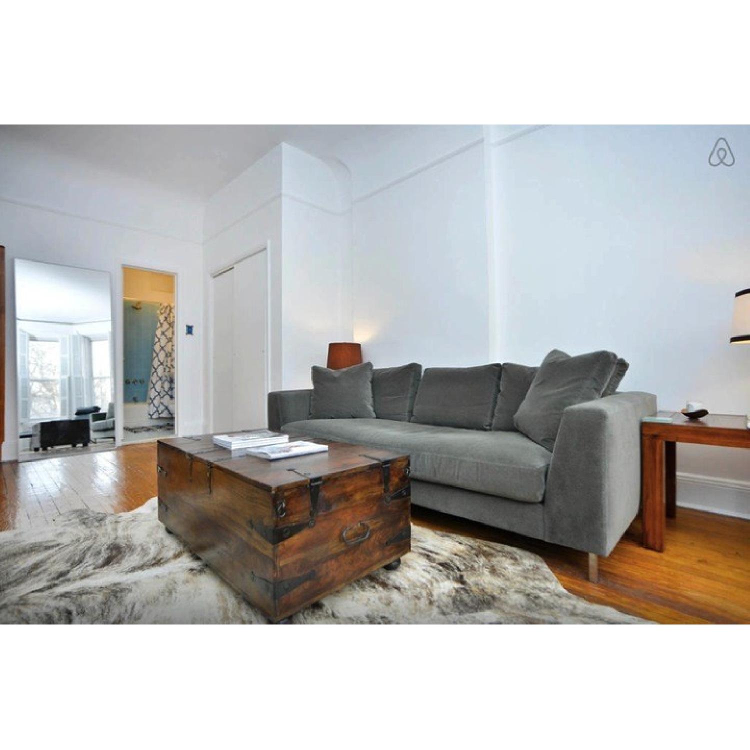 Crate & Barrel Storage Trunk Coffee Table - image-1