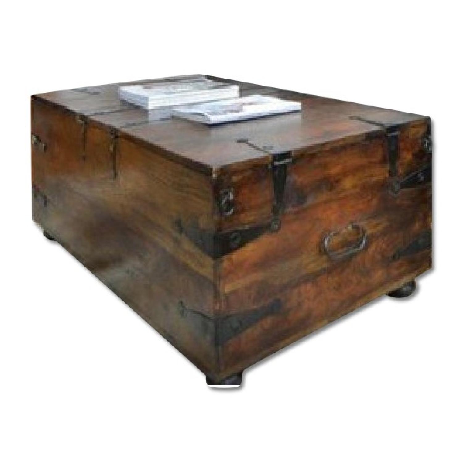 Crate & Barrel Storage Trunk Coffee Table - image-0