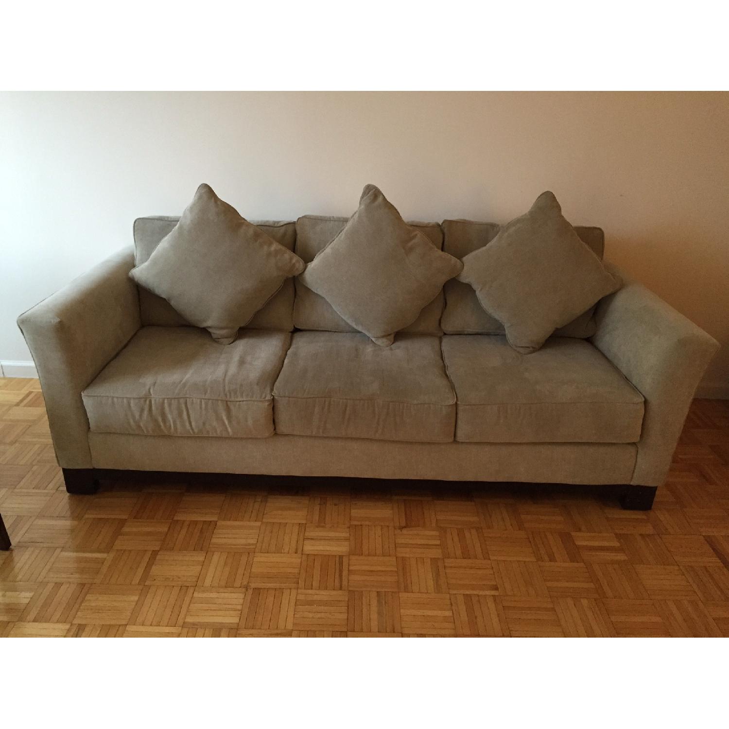 Macy's Couch w/ 3 Throw Pillows - image-1