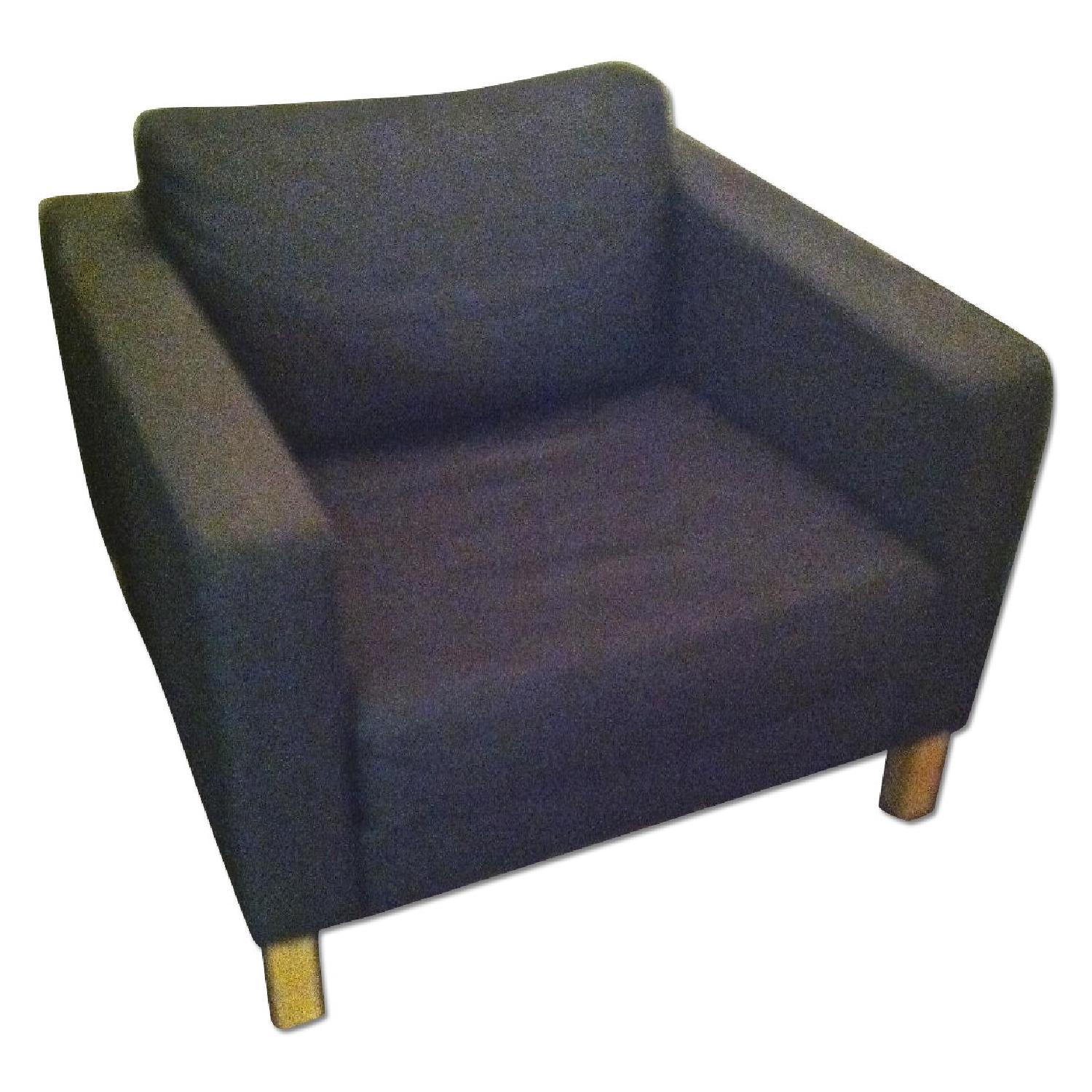 Ikea Karlstad Dark Grey Armchair AptDeco