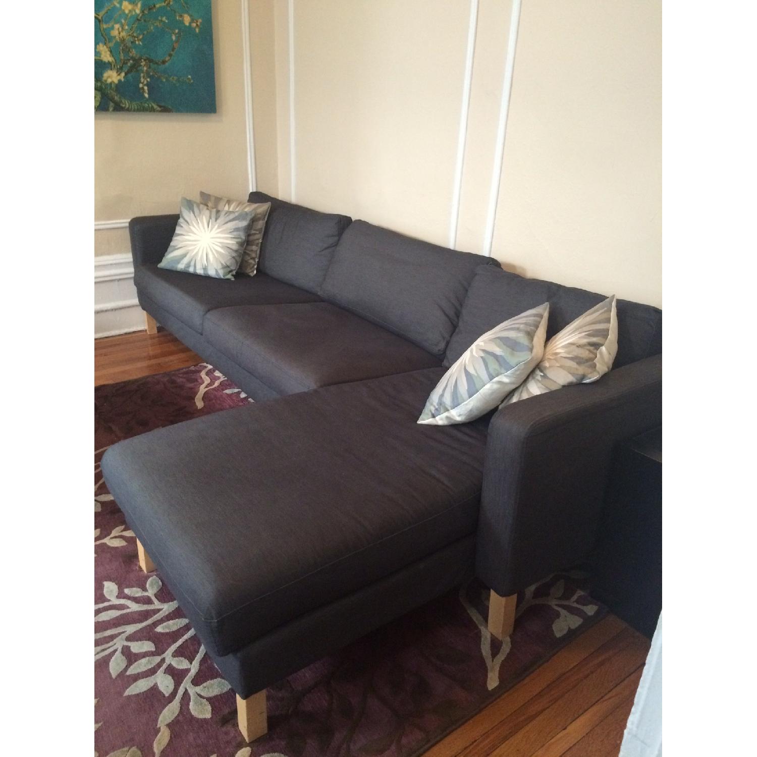 Ikea Karlstad L-Shape Sofa w/ Chaise Lounge - AptDeco