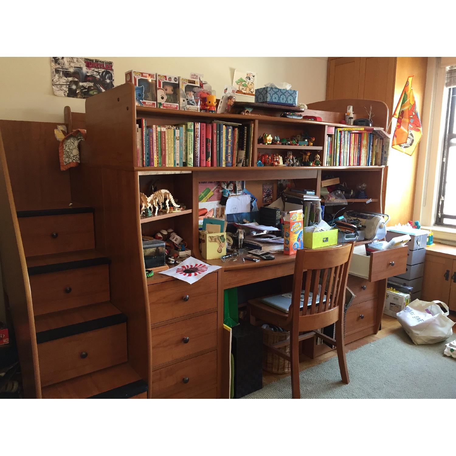 Berg Furniture Twin Loft Bed with Built-in Desk & Play Space - image-2