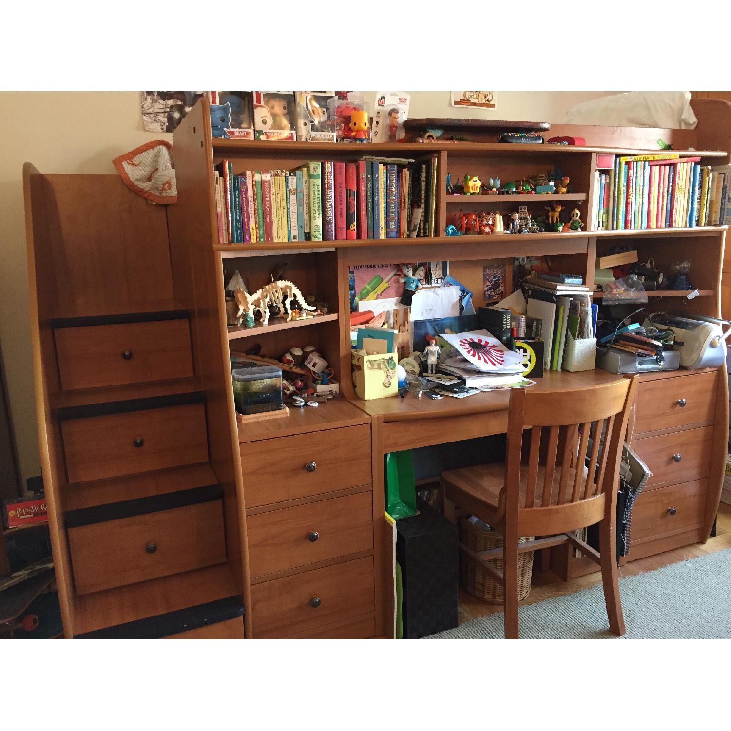 Berg Furniture Twin Loft Bed with Built-in Desk & Play Space - image-4