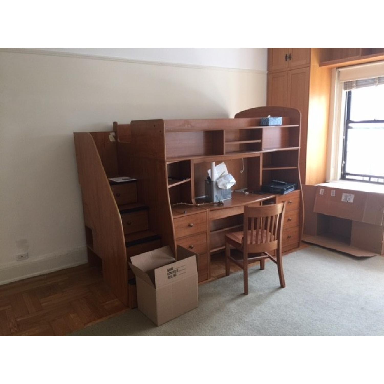 Berg Furniture Twin Loft Bed with Built-in Desk & Play Space - image-7