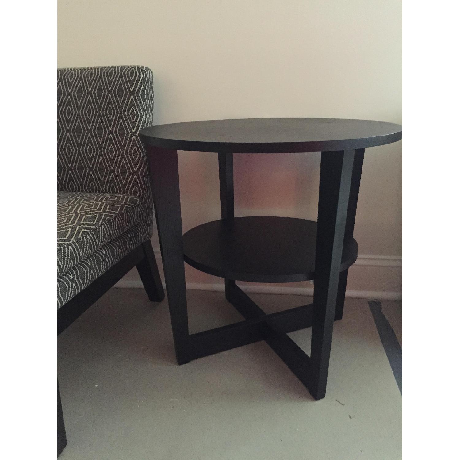 Ikea Vejmon BlackBrown Side Tables AptDeco