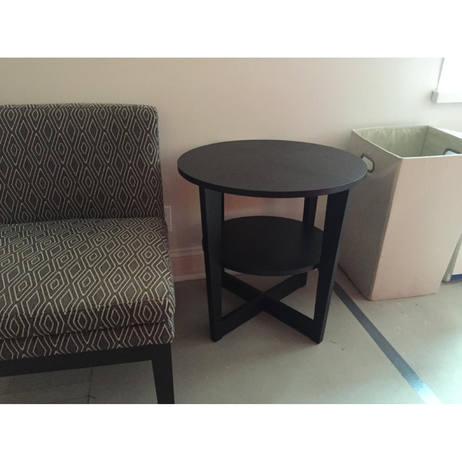 Ikea Vejmon BlackBrown Side Tables AptDeco