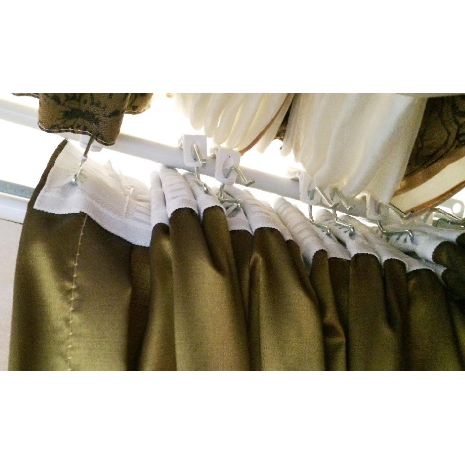 Customade Window Treatments with Rods and Hooks - AptDeco