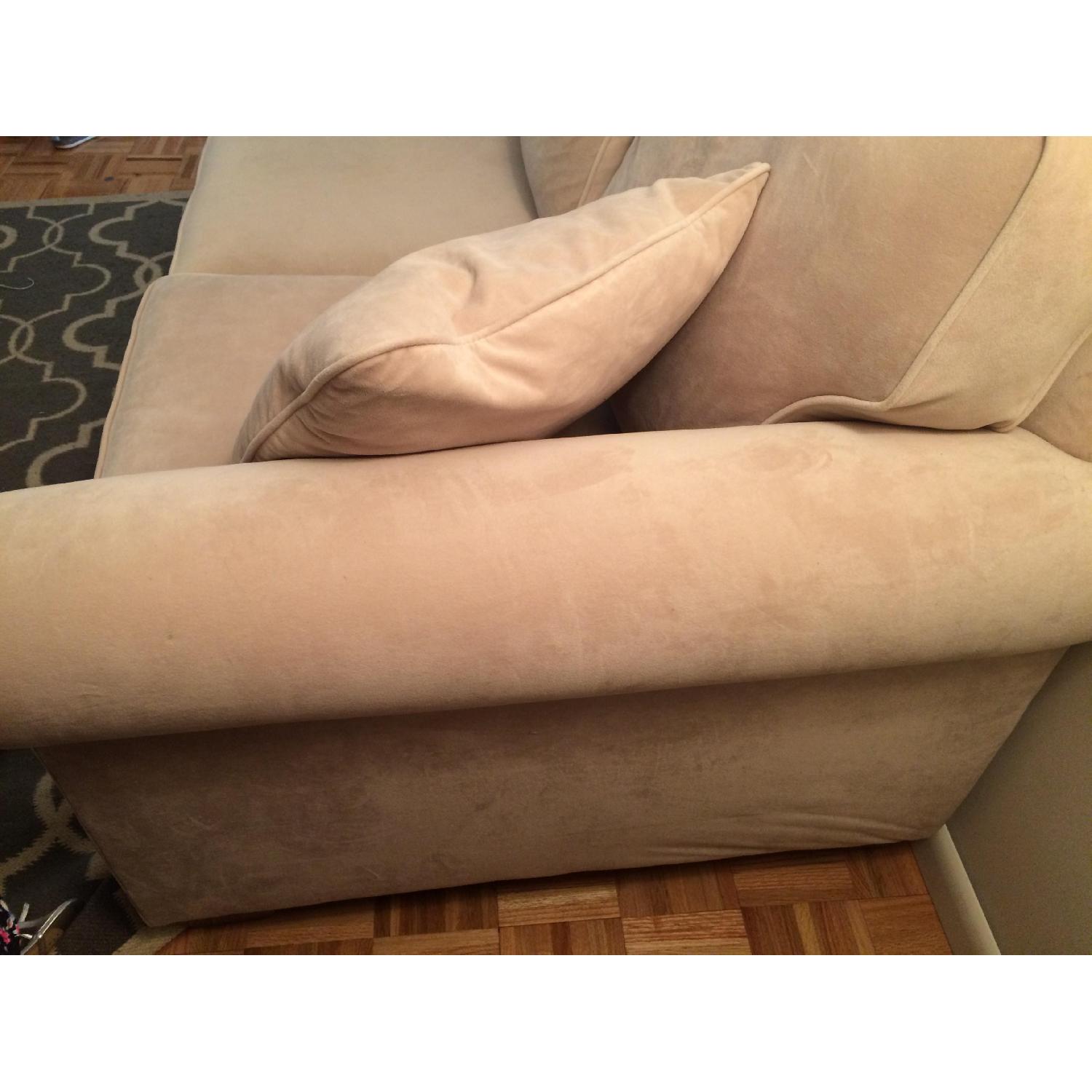 Beige Suede Sofa - image-2