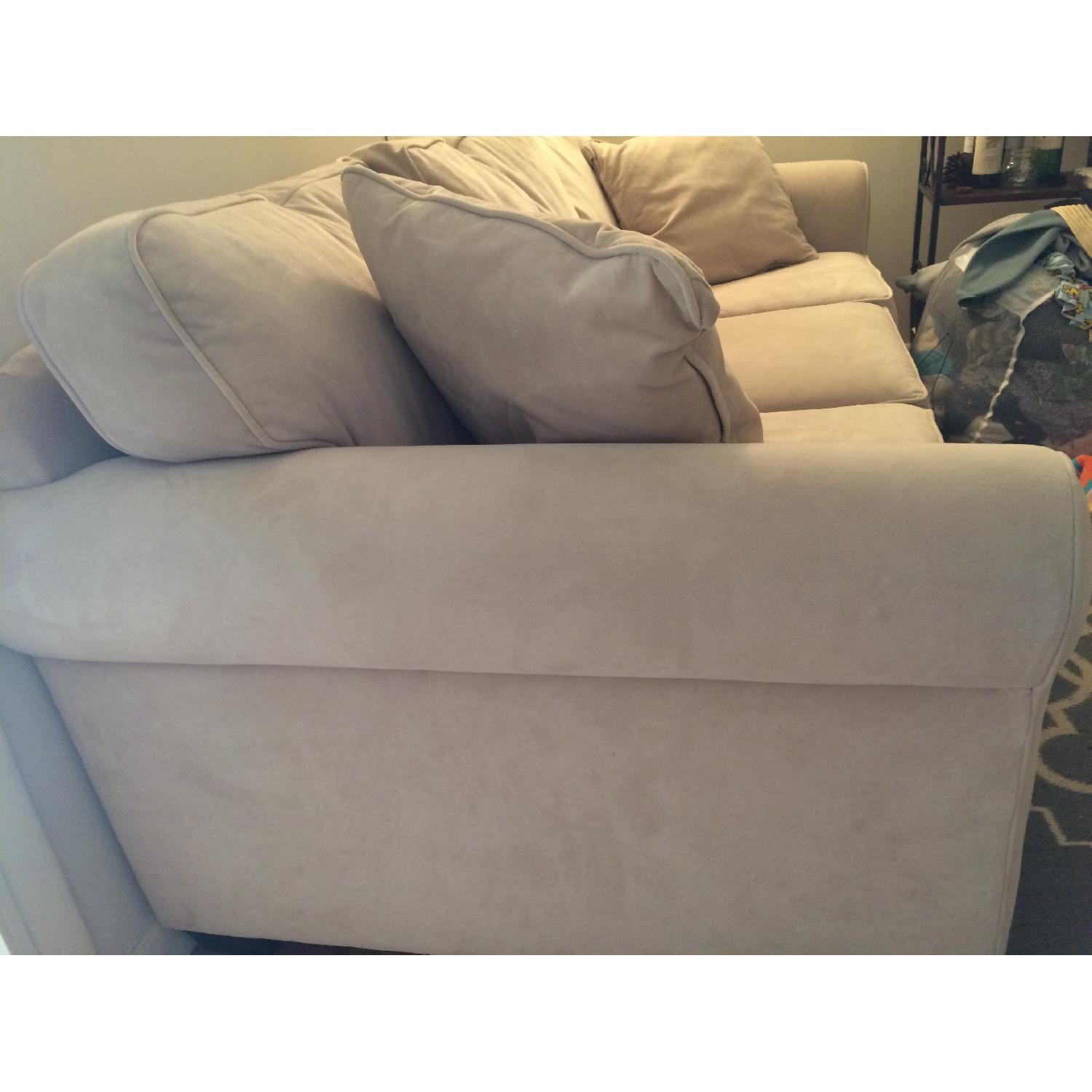 Beige Suede Sofa - image-3