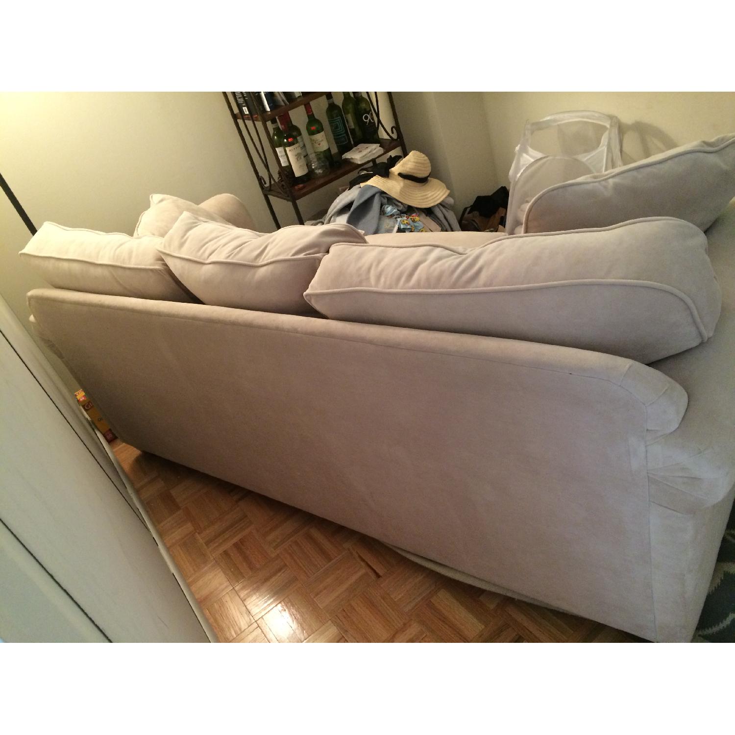 Beige Suede Sofa - image-4