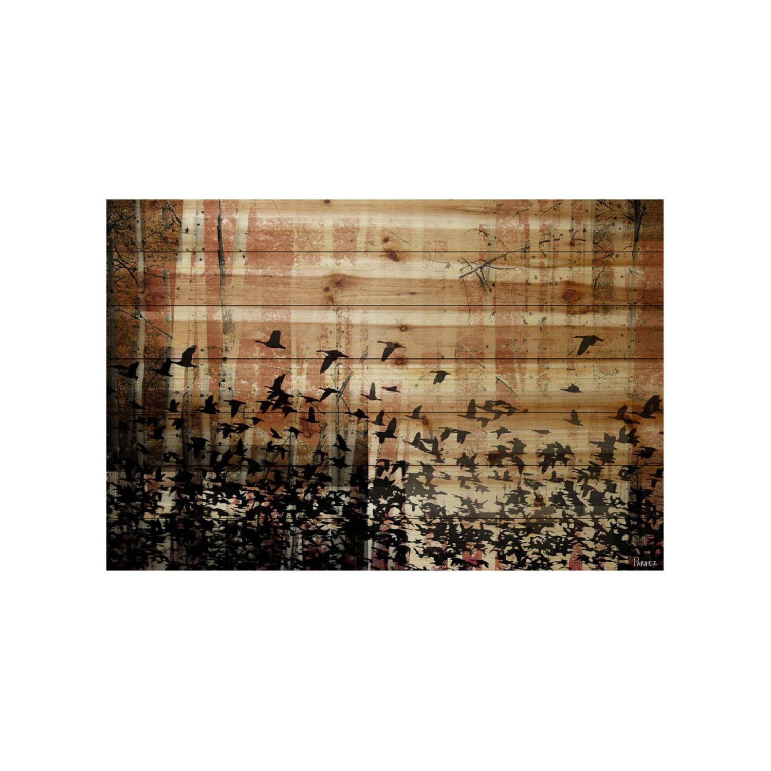 Parvez Taj Aspen Distressed Wood Wall Art - image-1