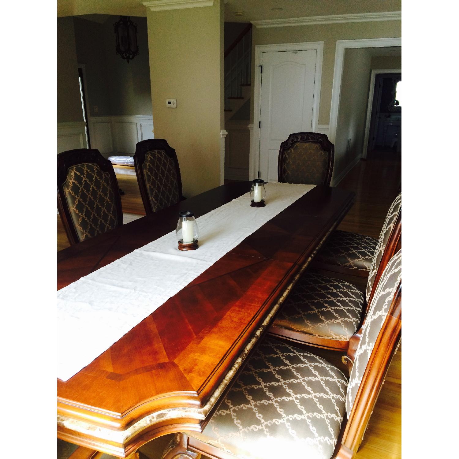 Raymour & Flanigan 10 Piece Formal Dining Room Set AptDeco