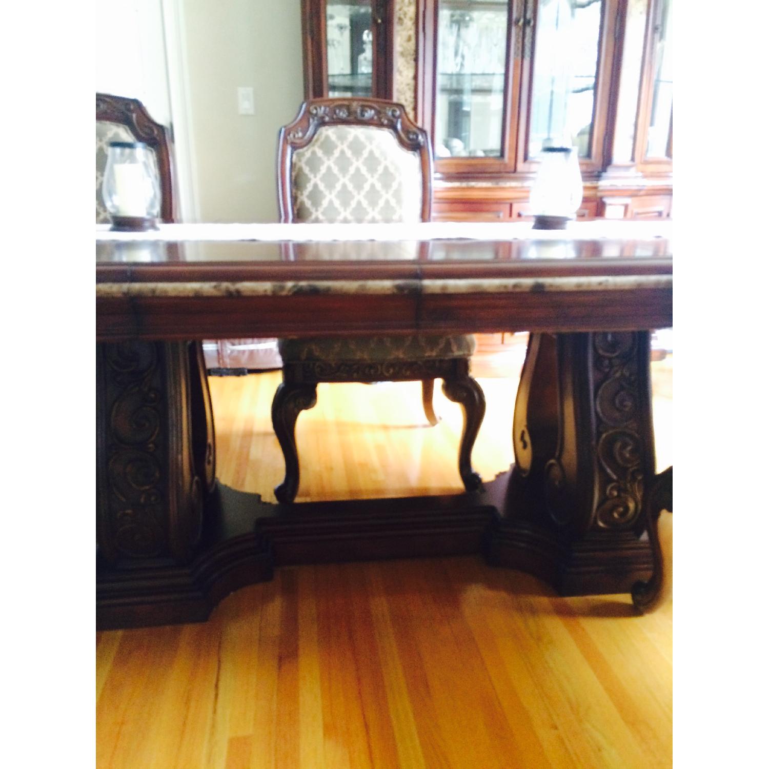 Raymour & Flanigan 10 Piece Formal Dining Room Set AptDeco