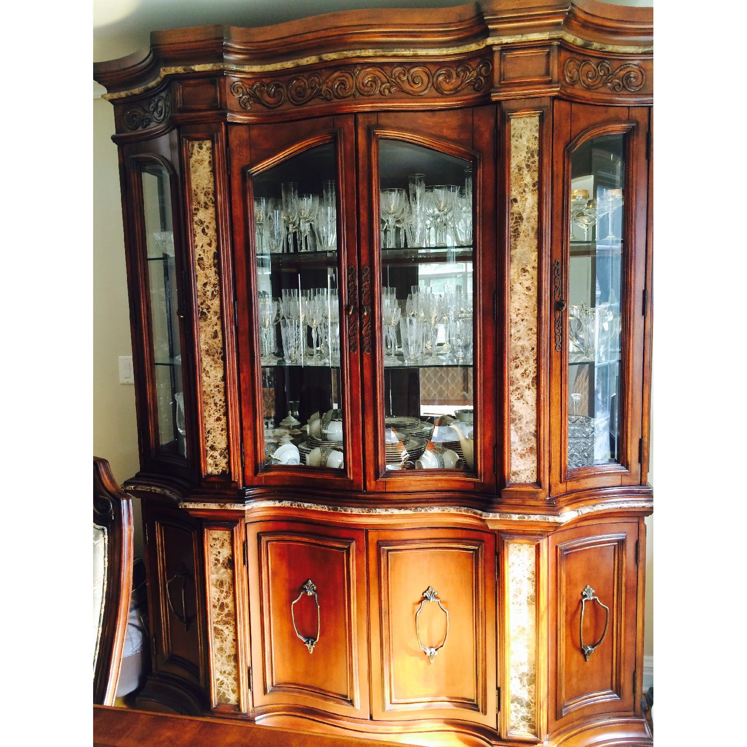 Raymour & Flanigan 10 Piece Formal Dining Room Set AptDeco