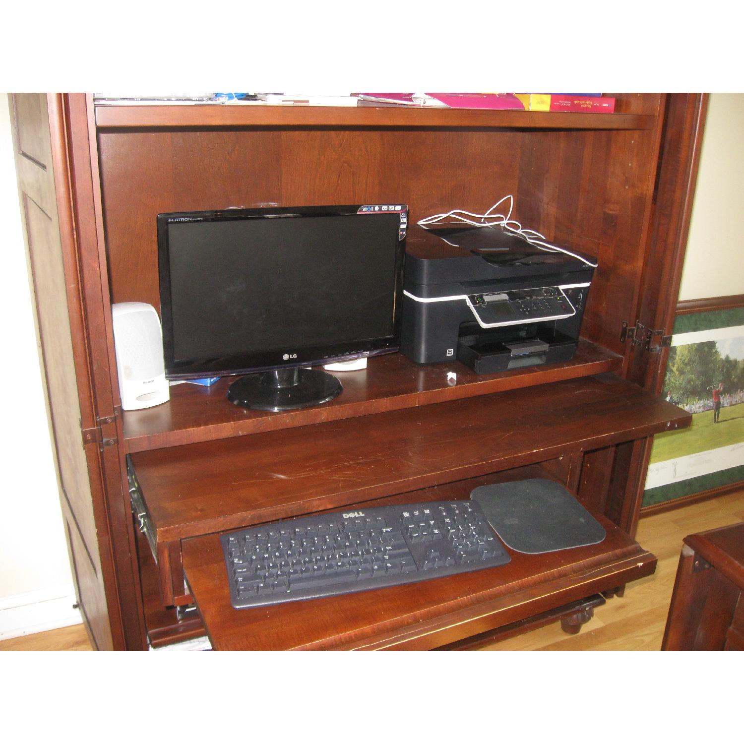 Ethan Allen British Classics Desk & Computer Hutch - image-5