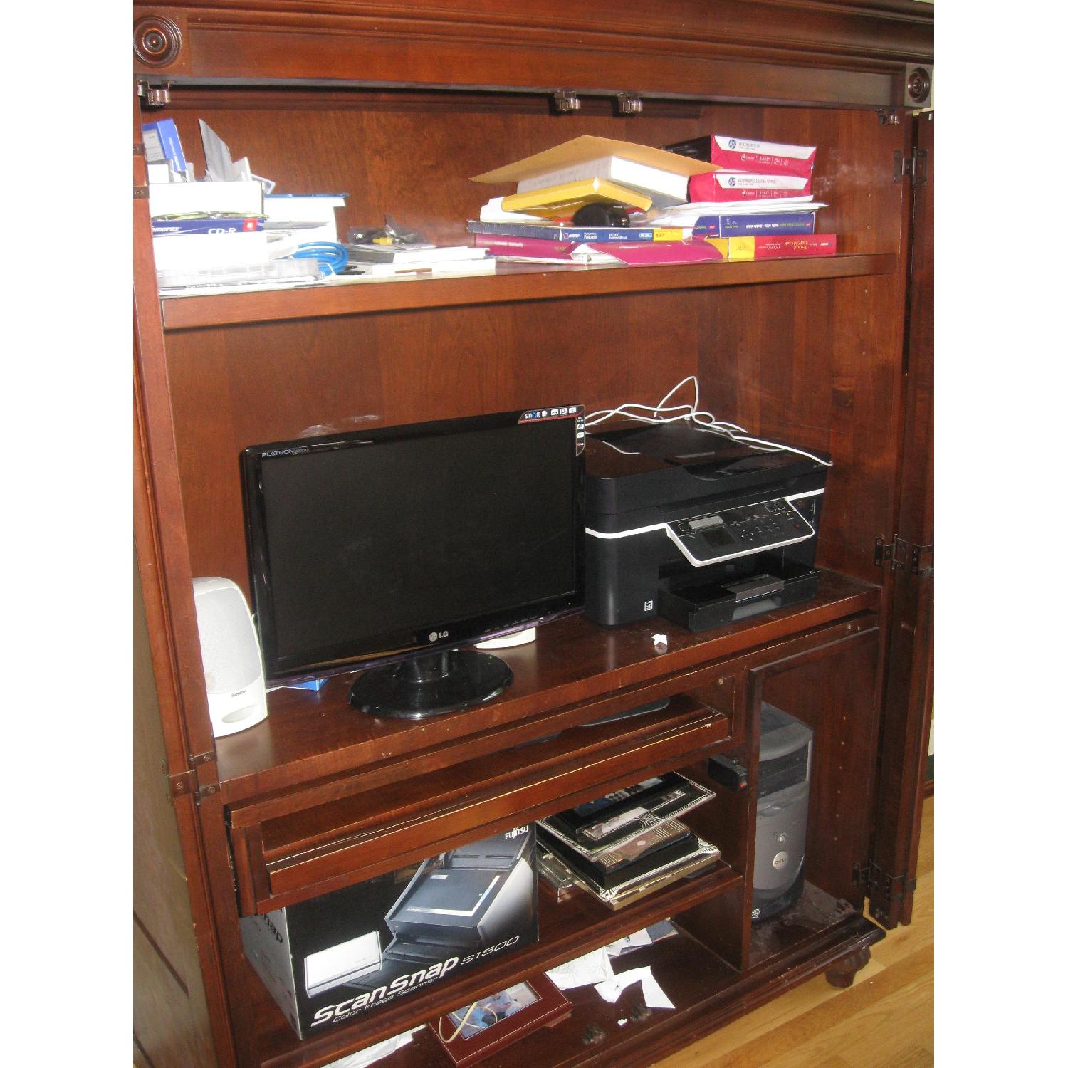 Ethan Allen British Classics Desk & Computer Hutch - image-6