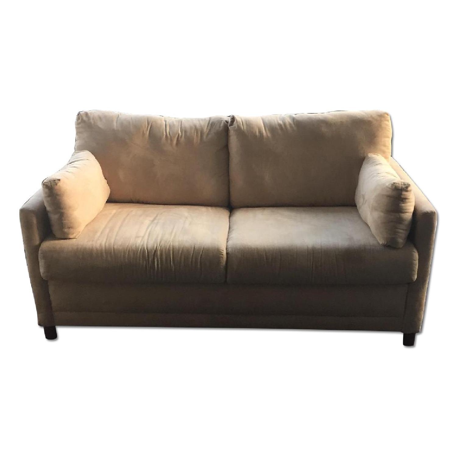 Raymour & Flanigan Beige Sleeper Sofa - image-0