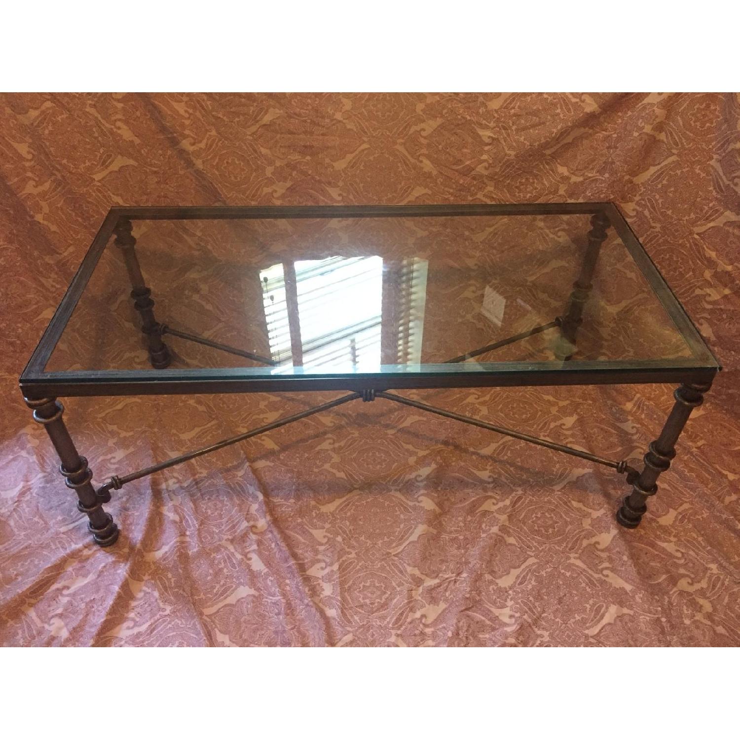 Pier 1 Glass Coffee Table - image-1
